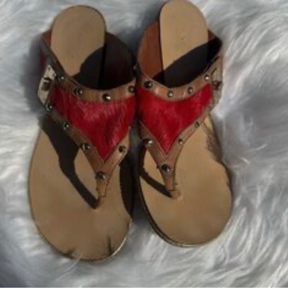 Nine West Red and Tan Women's Sandals - Picture 2 of 5